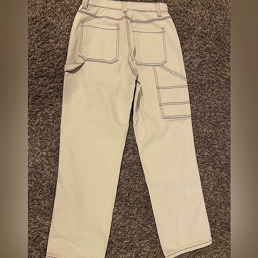 Beige - off white - grungy carpenter pants size 5/ 27